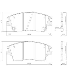 PASTILLA DE FRENO HYUNDAI TUCSON 1.6T/2.0 KIA SPORTAGE 2.0 2017