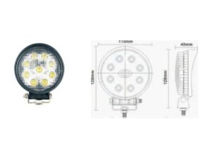 FOCO 9 LED REDONDO 50MM - SG-WR27C