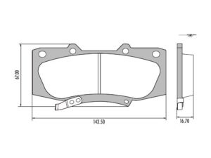 PASTILLAS FRENO TOYOTA HILUX 3.0 2.5 2.7D 08/