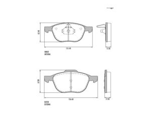 PASTILLA DE FRENO FORD FOCUS / ECOSPORT 2.0 DURATEC