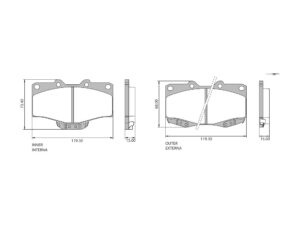 PASTILLAS FRENO TOYOTA HILUX 4X4 96/
