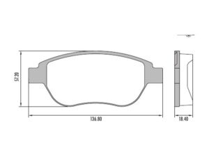 PASTILLAS DE FRENO PEUGEOT 206 207 307/ CITROEN C4