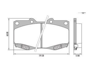 PASTILLAS FRENO TOYOTA HILUX 2.53.0 4X4 2005/